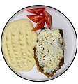 Шницель с пьюре